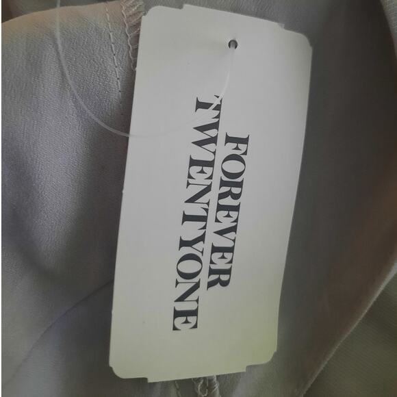 Forever 21 Halter Tie Open Back Mini Dress Sz Medium Neutral Taupe Bone TB50356 - Picture 6 of 10